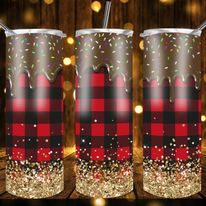 Plaid Sparkles Tumbler